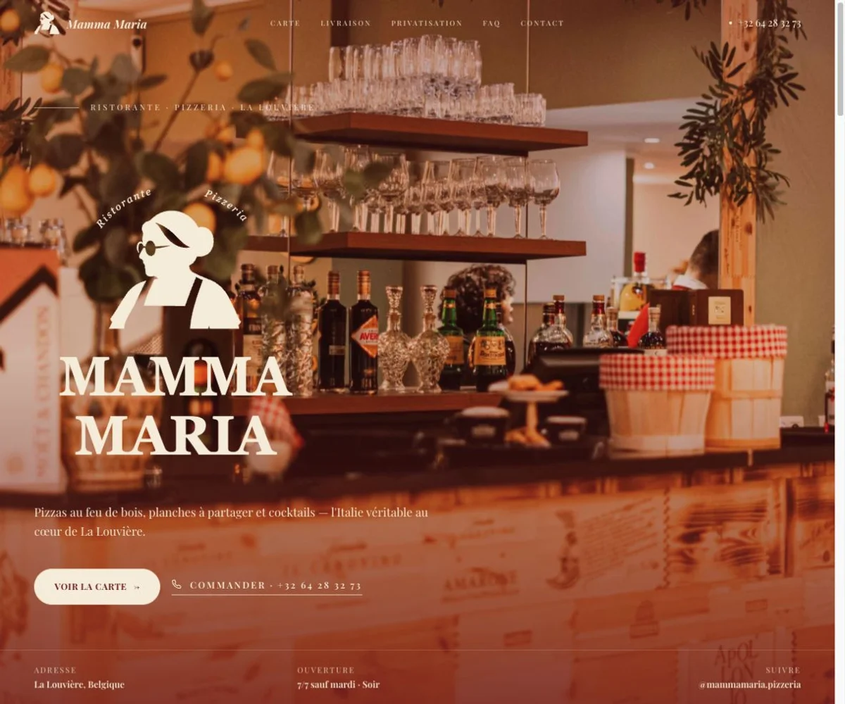 Aperçu du site Mamma Maria