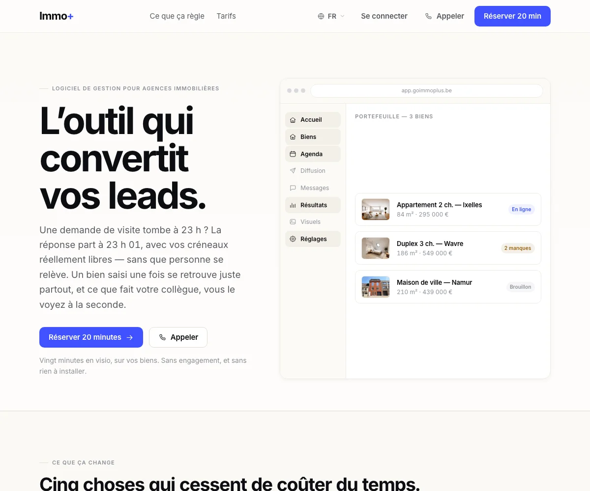 Aperçu du site Go Immo Plus